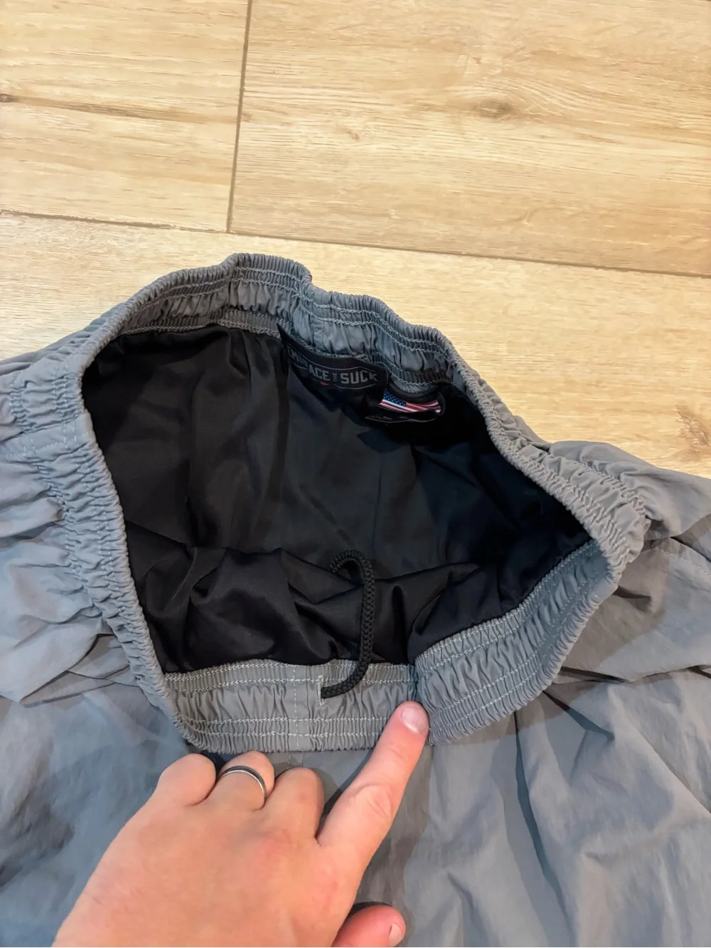 GORUCK Mens Swim Trunks Gray Built in USA Built Tough Size XXL Tough Dry